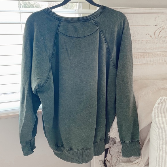 oversized olive green aerie pullover - Picture 2 of 2